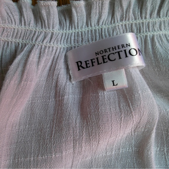 White Sequinned Lettuce Necked Shirt - Picture 2 of 4